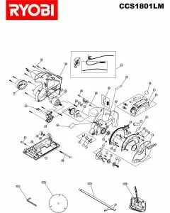 Buy A Ryobi CCS1801LM Spare part or Replacement part for Your Saws and Fix Your Machine Today